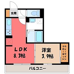エルアベニュー 1LDKの間取図画像