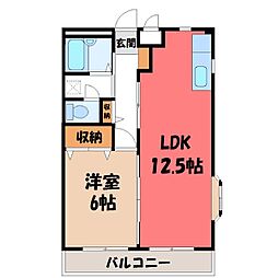 レジデンス・こえど 1LDKの間取図画像