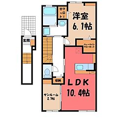 JR日光線 鹿沼駅 バス8分 栄町2町目下車 徒歩6分