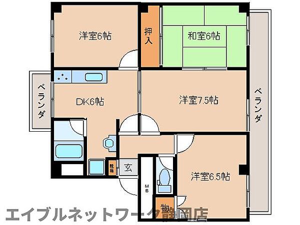 ビオレビル ｜静岡県静岡市葵区浅間町1丁目(賃貸マンション4DK・3階・65.70㎡)の写真 その2