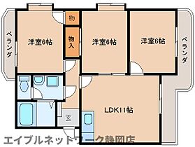 静岡県静岡市葵区竜南1丁目（賃貸マンション3LDK・4階・58.14㎡） その2