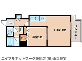 静岡県静岡市葵区人宿町1丁目（賃貸マンション1LDK・6階・40.00㎡） その2