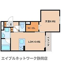 静岡県静岡市葵区安東2丁目（賃貸マンション1LDK・3階・44.58㎡） その2