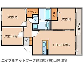 静岡県静岡市葵区安東2丁目（賃貸アパート3LDK・3階・68.86㎡） その2