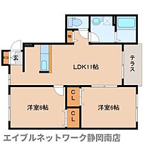 静岡県藤枝市築地1丁目（賃貸アパート2LDK・1階・56.00㎡） その2