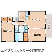 静岡県焼津市八楠4丁目（賃貸アパート2LDK・1階・53.76㎡） その2