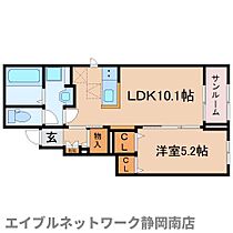 静岡県静岡市駿河区高松（賃貸アパート1LDK・1階・40.88㎡） その2