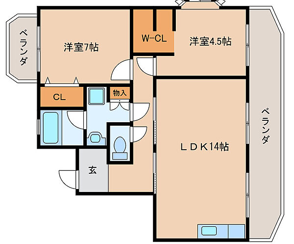 静岡県静岡市駿河区西島(賃貸マンション2LDK・1階・61.24㎡)の写真 その2