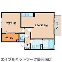 静岡県焼津市西小川5丁目（賃貸アパート1LDK・1階・43.93㎡） その2