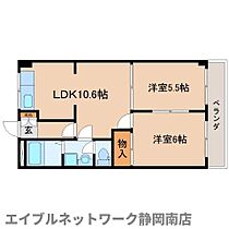 静岡県藤枝市高柳3丁目（賃貸マンション2LDK・1階・45.95㎡） その2