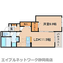 静岡県焼津市石津3丁目（賃貸アパート1LDK・1階・44.20㎡） その2