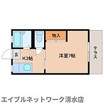 静岡県静岡市清水区三保（賃貸アパート1K・1階・22.23㎡） その2