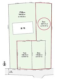 所沢市糀谷・全4区画　建築条件なし土地　3区画