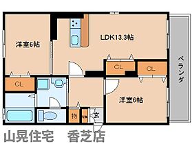 奈良県北葛城郡広陵町馬見中2丁目（賃貸アパート2LDK・2階・60.95㎡） その2