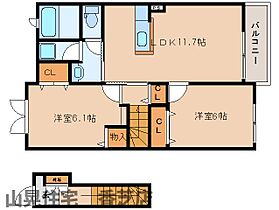 奈良県香芝市鎌田（賃貸アパート2LDK・2階・57.94㎡） その2