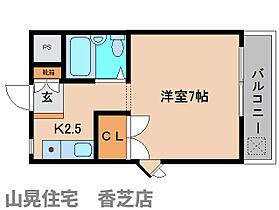 奈良県香芝市下田西3丁目（賃貸マンション1K・4階・18.44㎡） その2