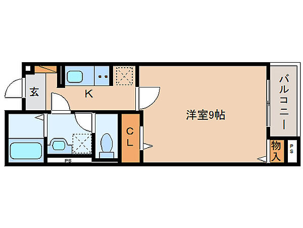 奈良県天理市川原城町(賃貸マンション1K・4階・30.79㎡)の写真 その2