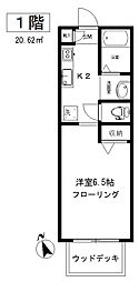 エクセル祐天寺 1Kの間取図画像