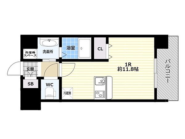 大阪府大阪市福島区玉川３丁目(賃貸マンション1R・4階・30.40㎡)の写真 その2