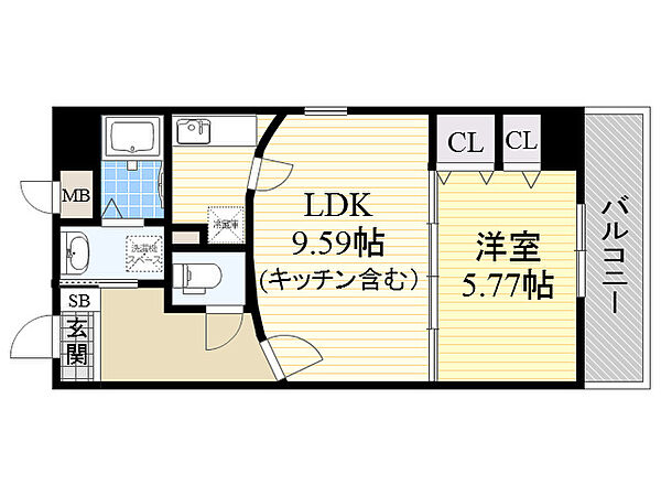 スぺチアーレ ｜大阪府大阪市北区本庄東２丁目(賃貸マンション1LDK・4階・40.63㎡)の写真 その2