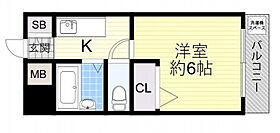 大阪府大阪市北区天満橋３丁目（賃貸マンション1K・6階・19.12㎡） その2