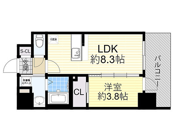 エスリードレジデンス梅田グランゲート 501｜大阪府大阪市北区豊崎６丁目(賃貸マンション1LDK・5階・32.53㎡)の写真 その2