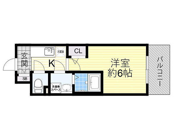 エスリードレジデンス梅田グランゲート 1404｜大阪府大阪市北区豊崎６丁目(賃貸マンション1K・14階・21.09㎡)の写真 その2