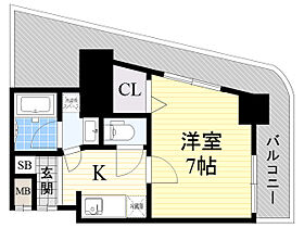 大阪府大阪市西区土佐堀１丁目（賃貸マンション1K・20階・25.01㎡） その2