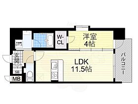 大阪府大阪市福島区野田４丁目3番3号（賃貸マンション1LDK・8階・40.37㎡） その2