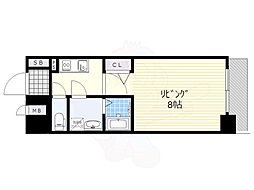 プレサンス大阪福島シエル 1Kの間取図画像