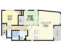 ブリックコート 2LDKの間取図画像