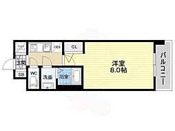 S-RESIDENCE福島Grande 1Kの間取図画像