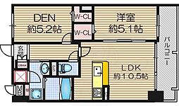 メゾンクラウン鷺洲 1SLDKの間取図画像
