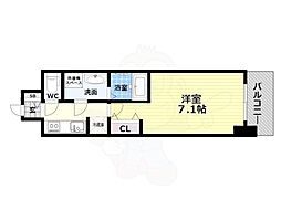 W-STYLE福島2wistaria 1Kの間取図画像