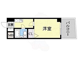 ノルデンハイム北 1Kの間取図画像