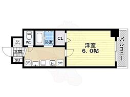 シングルウエスト 1Kの間取図画像