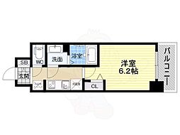 アドバンス大阪SERENO 1Kの間取図画像