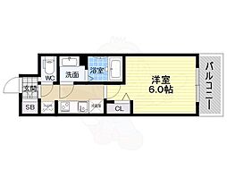 アドバンス大阪SERENO 1Kの間取図画像