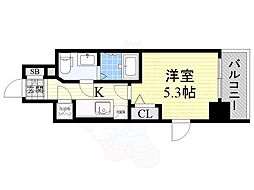 エスリード福島WEST 1Kの間取図画像