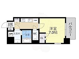 アーバネックス梅田西 1Kの間取図画像