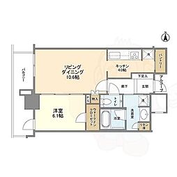 グランドメゾン新梅田タワー 1LDKの間取図画像