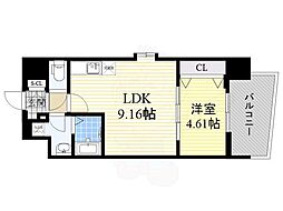 シェリロ神山 1LDKの間取図画像