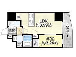 ArtizA西長堀 1LDKの間取図画像