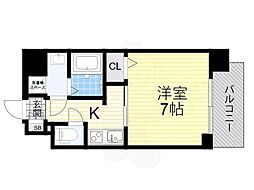 S-RESIDENCE福島Grande 1Kの間取図画像