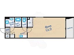アストレア 1Kの間取図画像