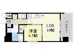 SKFUKUSHIMAGARDENSUITE 1LDKの間取図画像