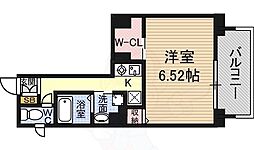 W.O.B.AWAZA 1Kの間取図画像