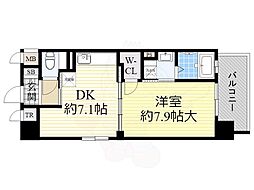 ビバーチェサギス 1DKの間取図画像