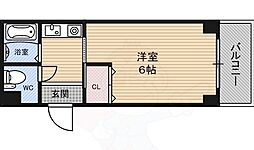 ロケットマンション 1Kの間取図画像