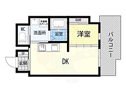 SHARIO GARDEN 新梅田 1DKの間取図画像